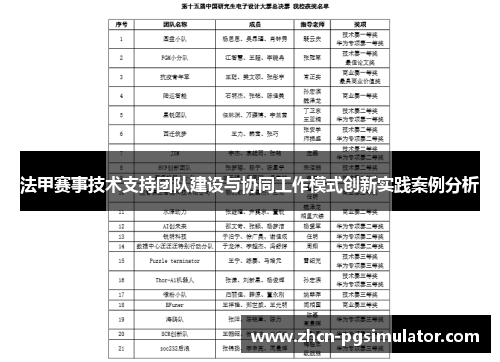 法甲赛事技术支持团队建设与协同工作模式创新实践案例分析 法甲赛事技术支持团队建设与协同工作模式创新实践案例分析